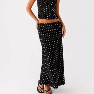 Peppermayo Exclusive - Breanne Midi Skirt - Black Polka Dot
